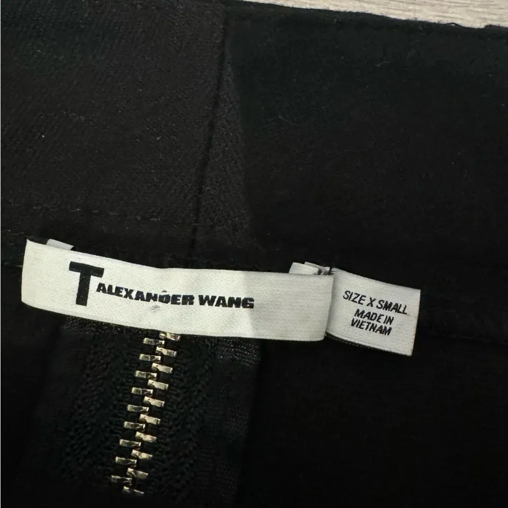 T Alexander Wang Black Mini Skirt Full Zip Back Stretch Luxe Party Size XS - Image 5