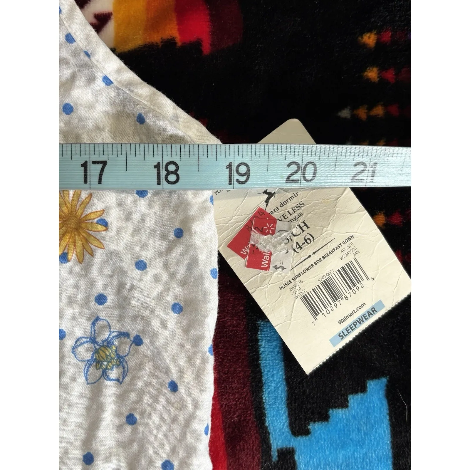 White Stag Sleepwear Breakfast Dress‎ White/Yellow Floral Zip Front Size Small - Image 8