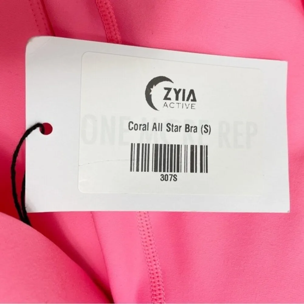 NWT Zyia Active Hot Coral Pink All Star Sports Bra One More Rep Size Small NEW - Image 12