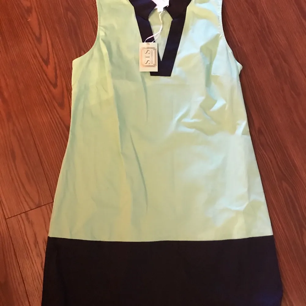 Sail To Sable mint green and navy dress - Image 4