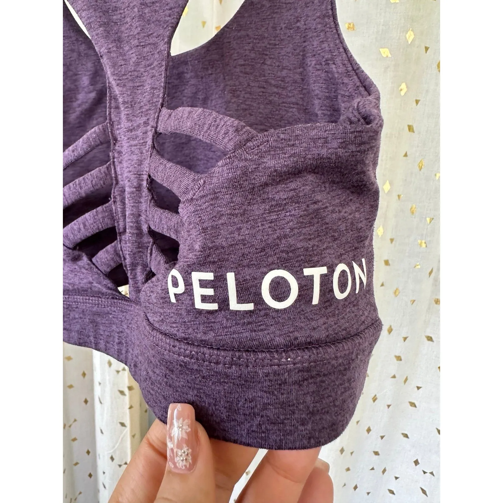 Peloton Cadent Signature Logo Moisture Wicking Racerback Cutouts Sports Bra S - Image 2