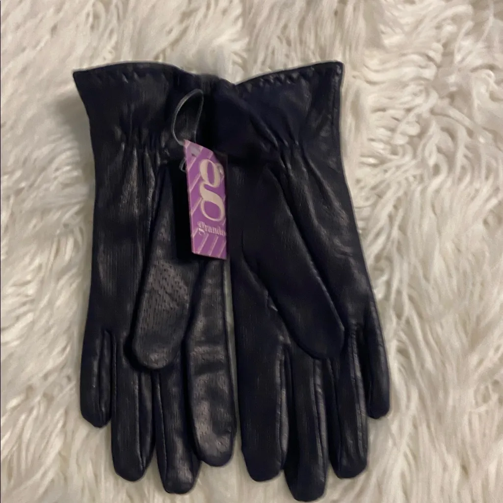 GRANDOE Black Leather Gloves for Women size S brand new - Image 7