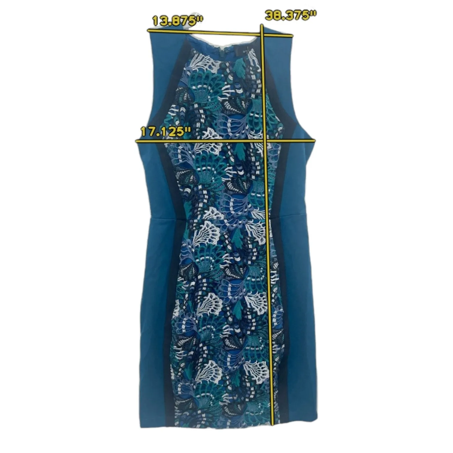 Adelyn Rae Dress Small Pencil Sheath Bodycon Crochet Geometric Lace Overlay NWT - Image 4