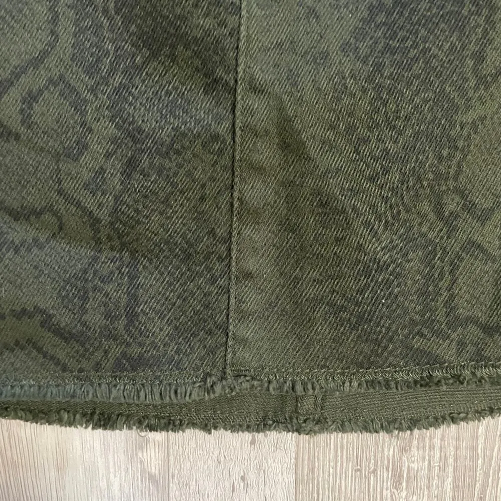 NWT Hollister Mini Skirt Size 9 29 Denim Cut Off Jean Snake Ultra High Rise - Image 14