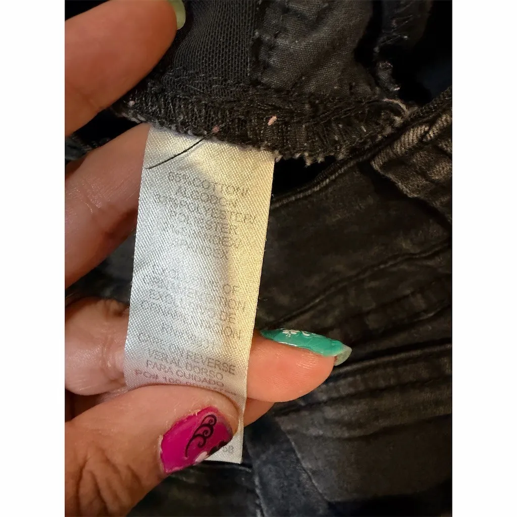 Democracy AB Technology Jeans Womens 16W Black Wash Mid Rise Straight - Image 3