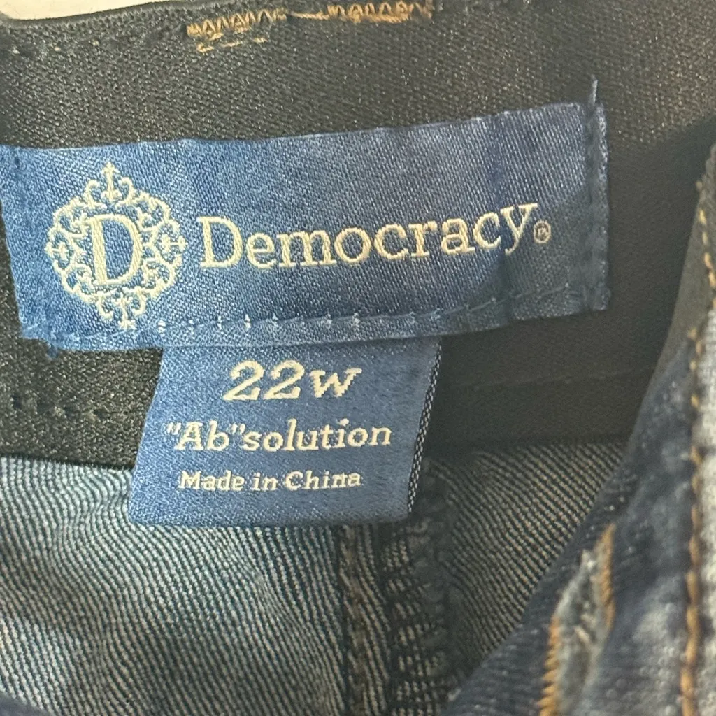 Democracy Ab Solution Women's Dark Blue Jeans, 22W - Image 2