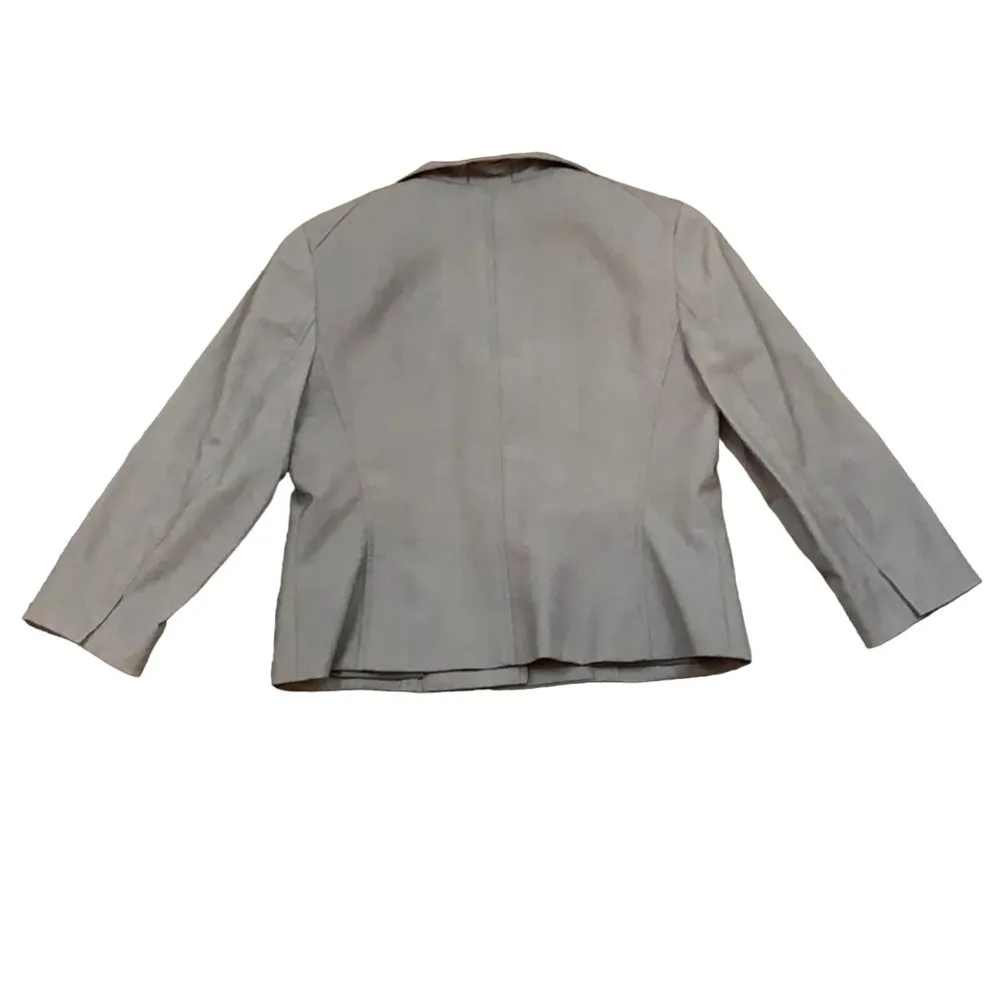 Badgley Mischka Gray Wool Blend Blazer - Image 7