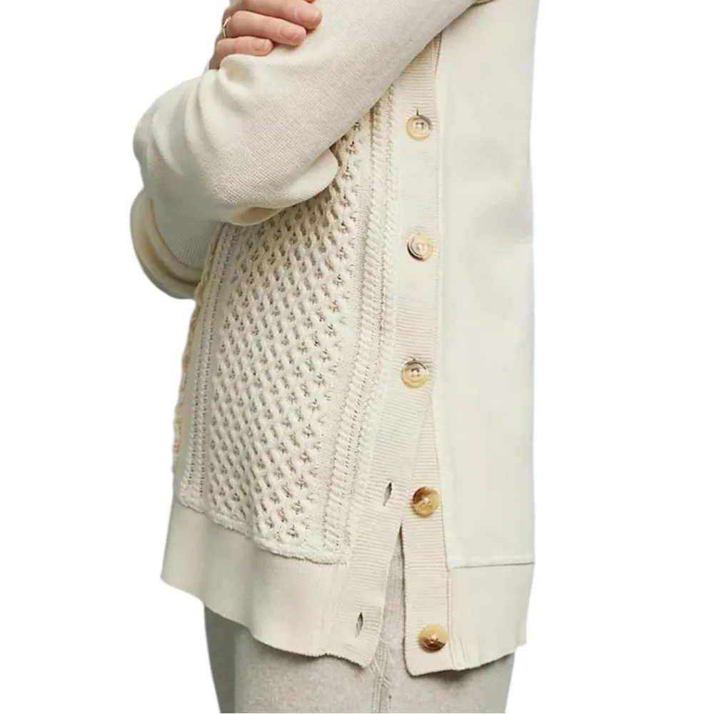 Saturday Sunday By Anthropologie Size S Cream Arcana Buttoned Pullover Sweater - Image 3