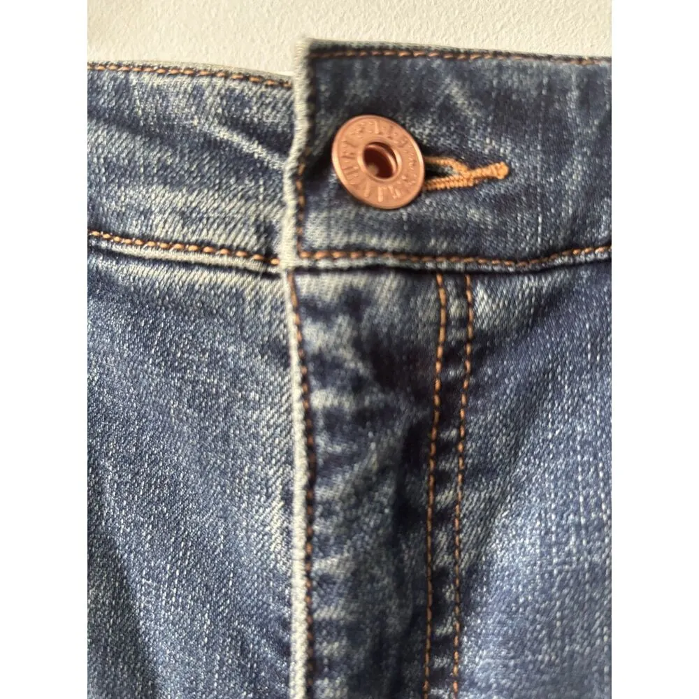 NWT LL Bean Womens Sz 6 Vintage Indigo Flannel Lined Boyfriend Low Rise Jeans - Image 6