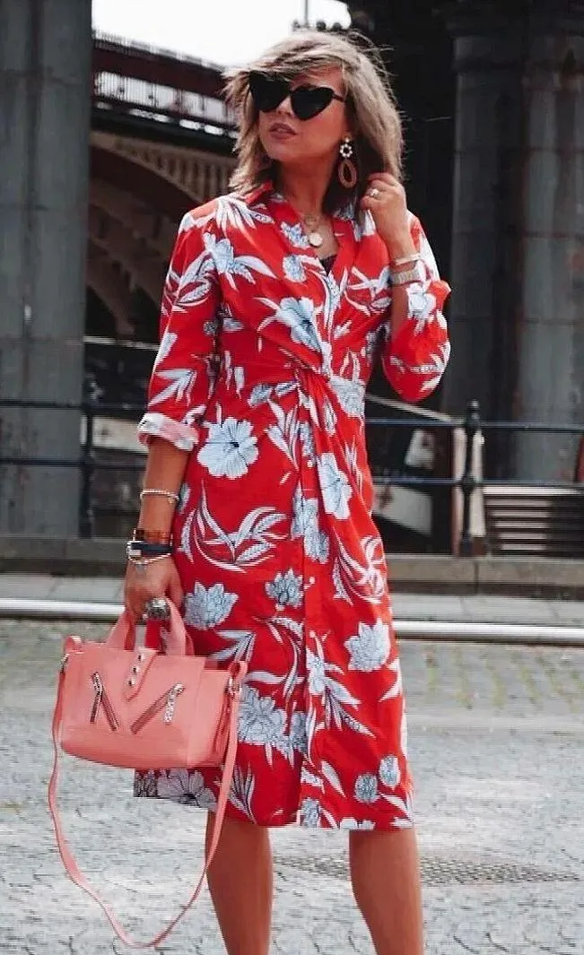 ZARA RED FLORAL DRESS WITH KNOT FRONT ZARA RED FLORAL DRESS WITH KNOT FRONT