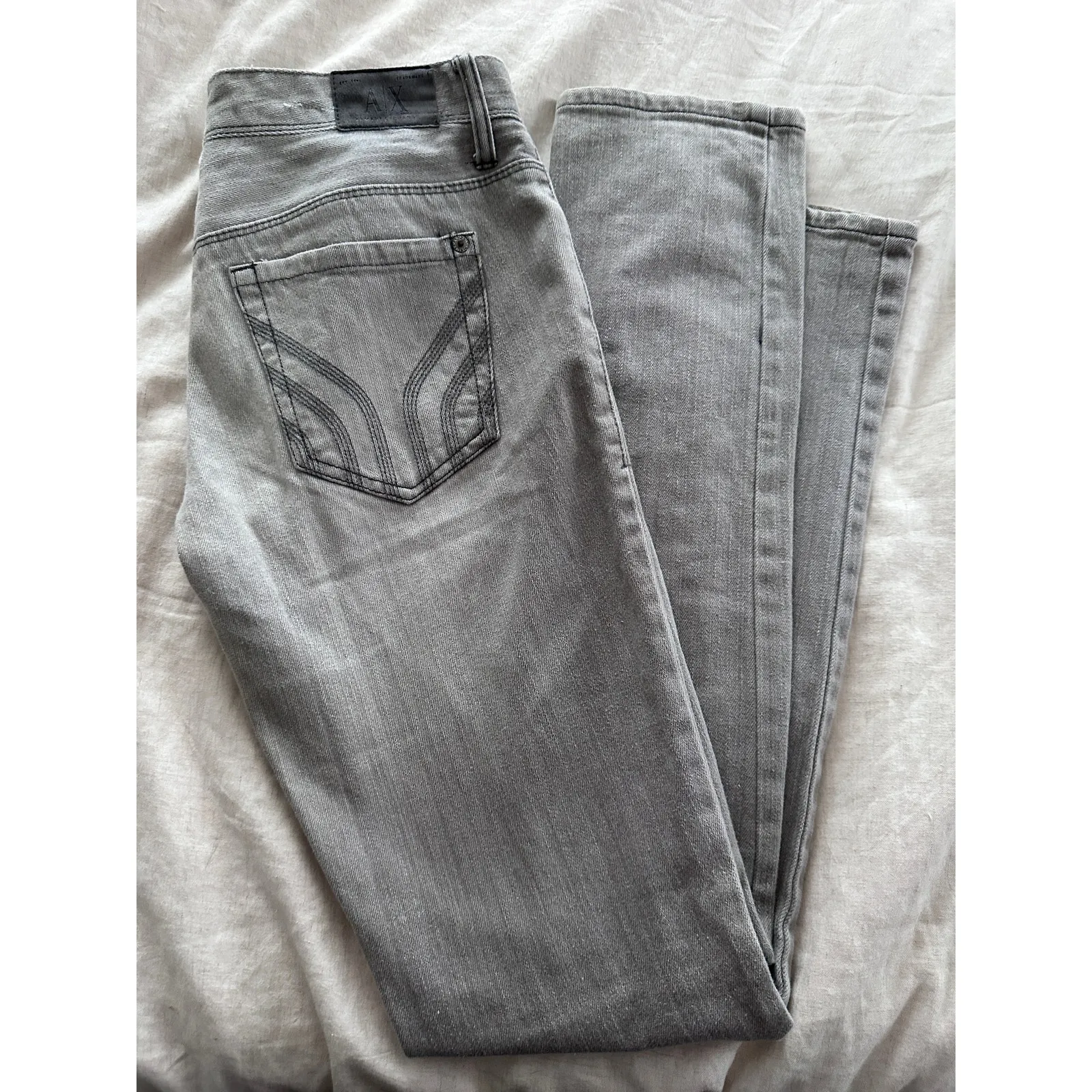 Armani Exchange Gray Denim Skinny Jeans 2 - Image 2