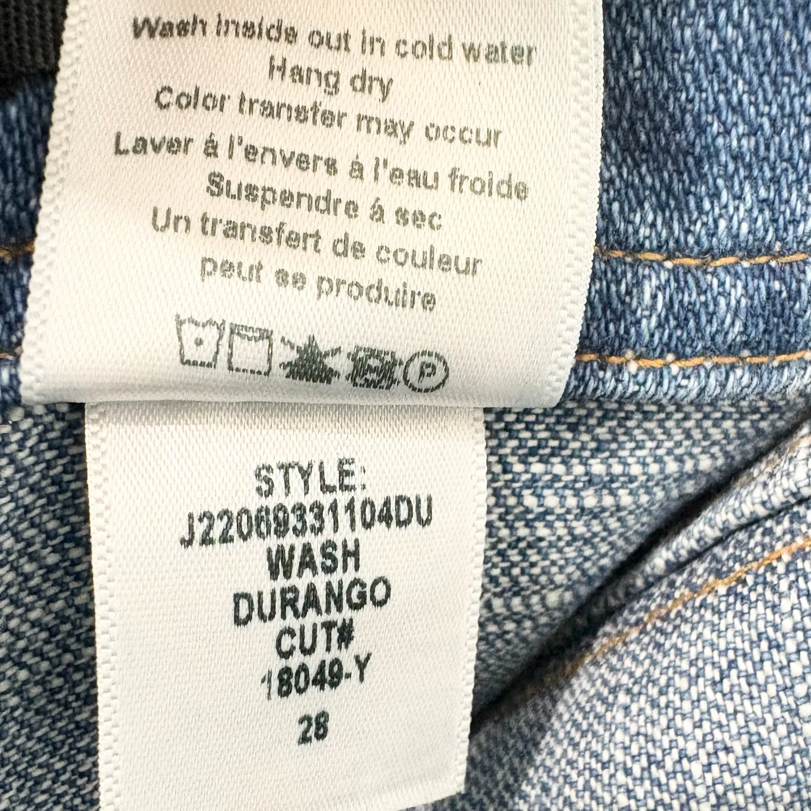 Veronica Beard Womens Rinley High Rise Cropped Jeans Durango Blue Button Fly 28 - Image 7