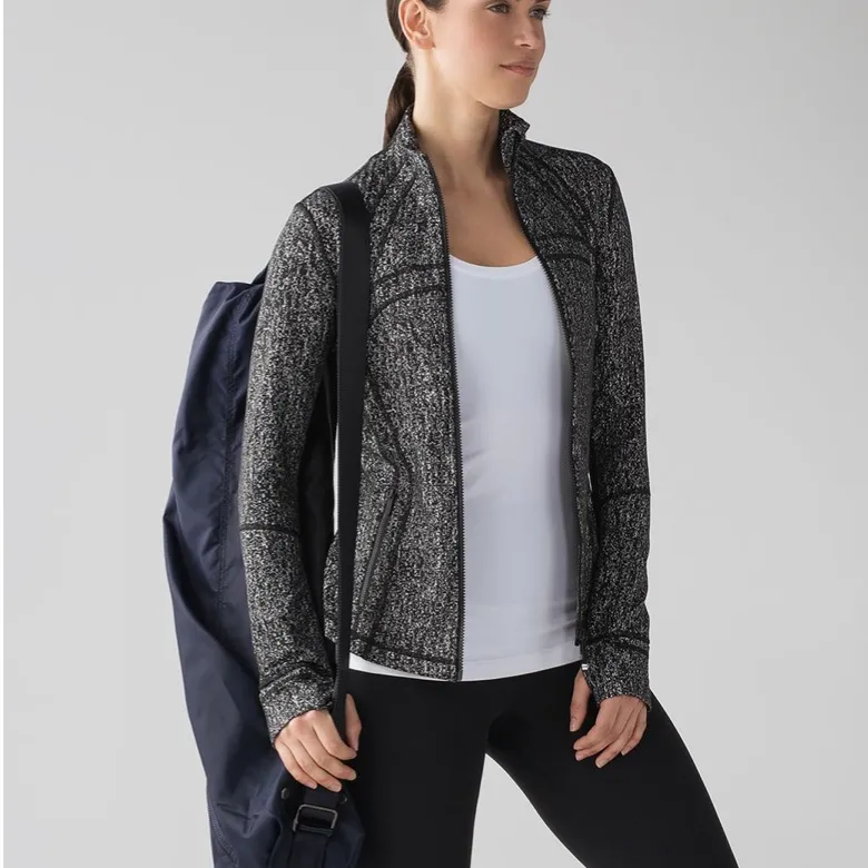 Lululemon Define Jacket Running Luon Suited Jacquard Black White size 6 - Image 3
