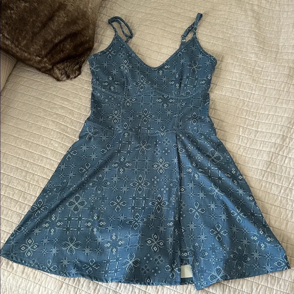 JoyLab Target Athletic Blue boho western Bandana Print romper mini skort S - Image 3