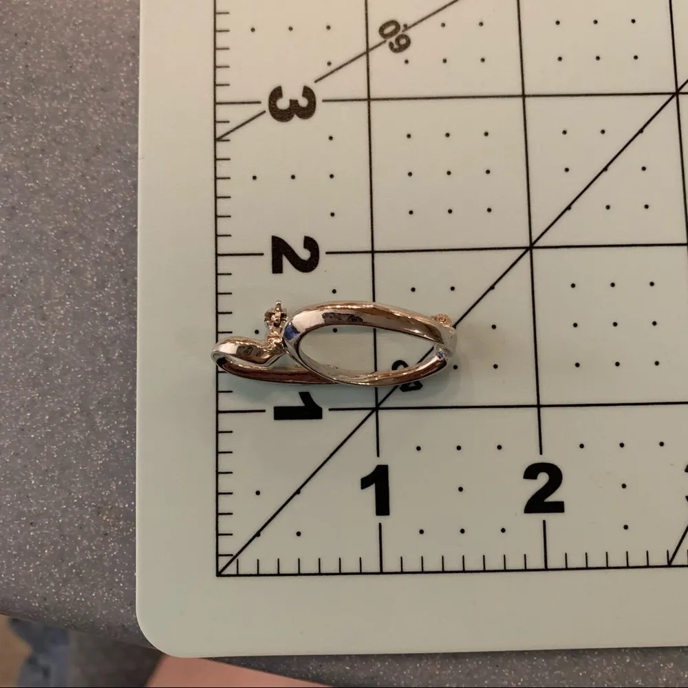 Vintage Sarah Coventry Cursive G Brooch Pin Silver - Image 5