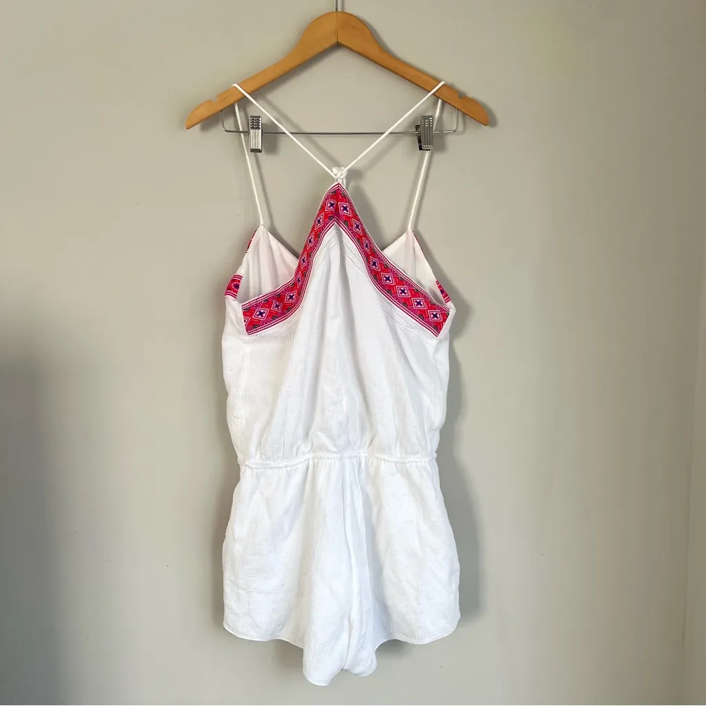 Revolve Saylor White Sleeveless Romper Size XS - Image 6