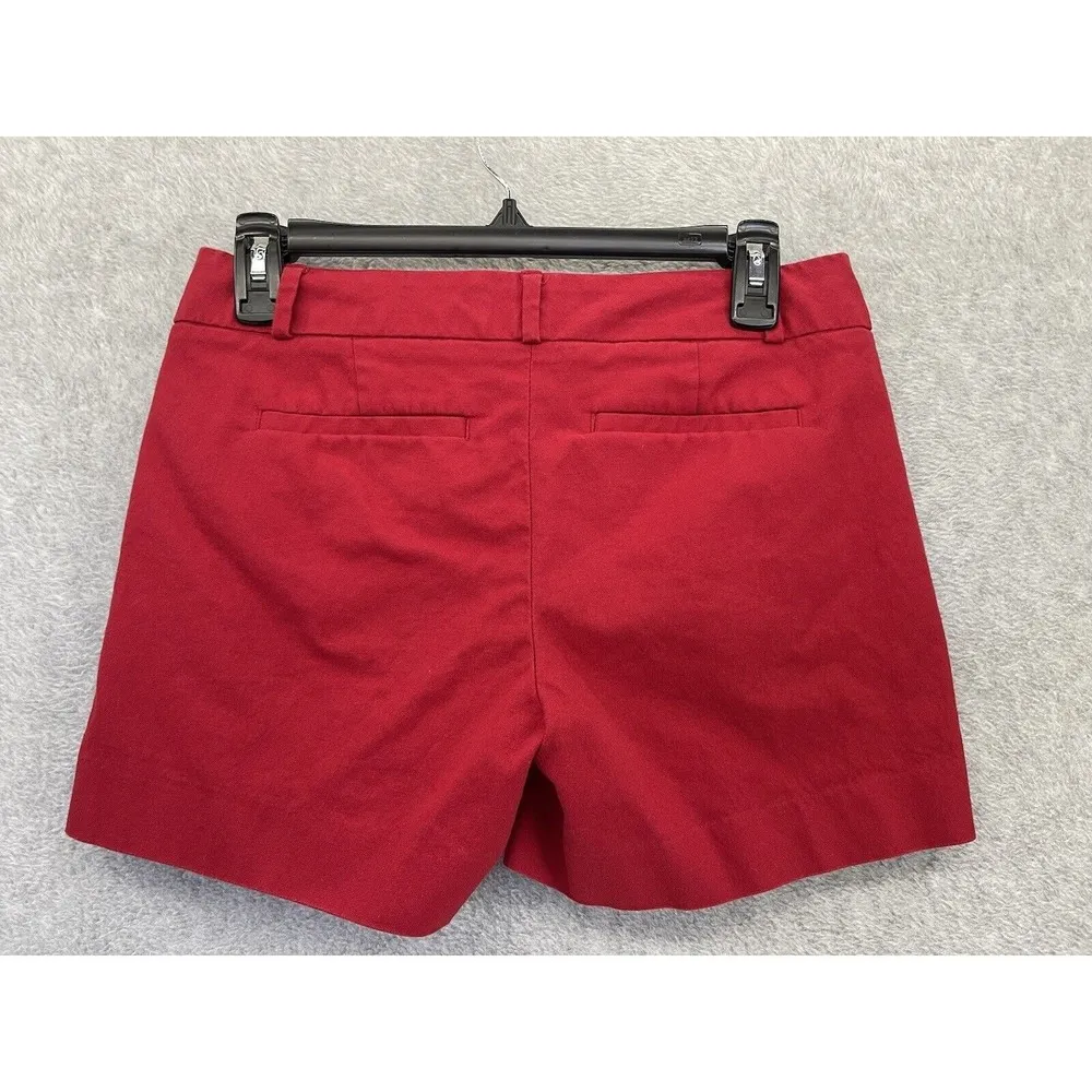 Banana Republic Women's Chino Shorts Solid Candy Apple Red Size 0 Hampton Fit - Image 2