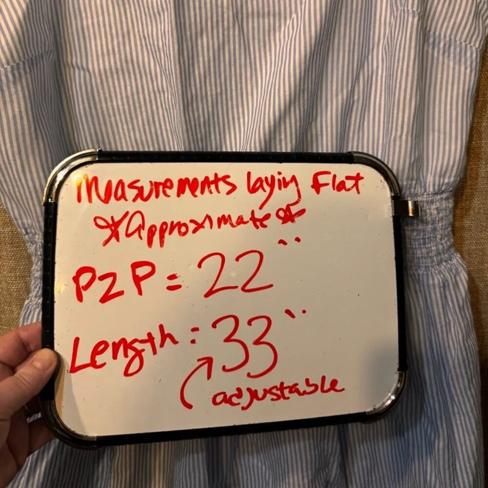 J. Crew Cotton Blue and White striped mini sundress-Size XL - Image 3