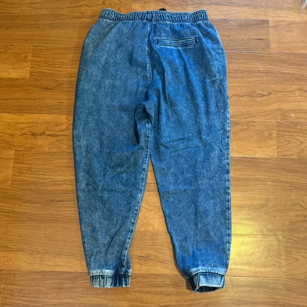 ABERCROMBIE & FITCH Denim Pull On Jogger Pants Size Medium - Image 2