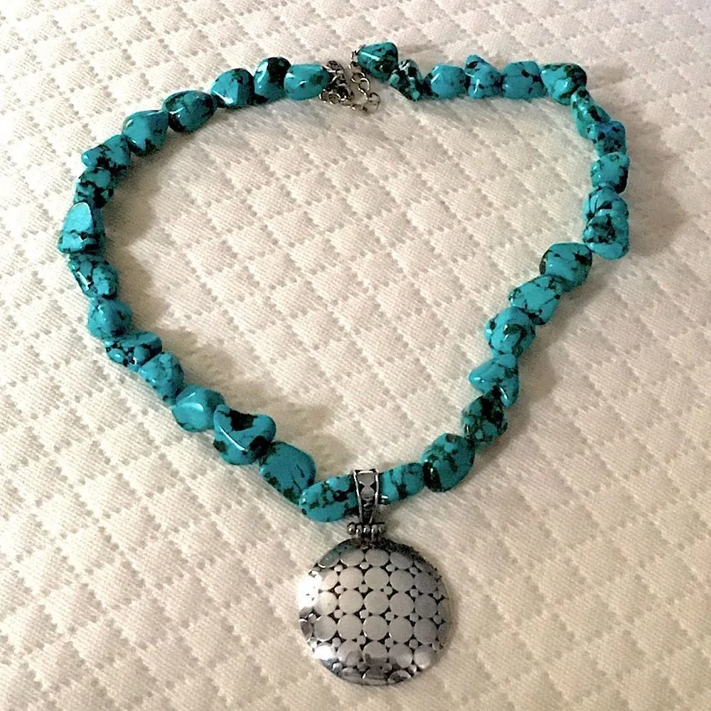 EXEX Claudia Agudelo Turquoise Sterling Silver Statement Necklace - Image 11