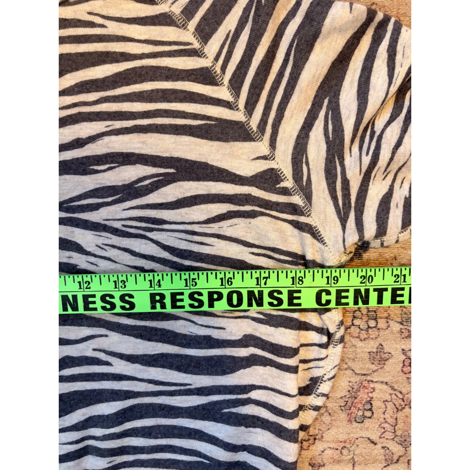 LNA Brushed Zebra Vintage Raglan Top SZ sm - Image 9