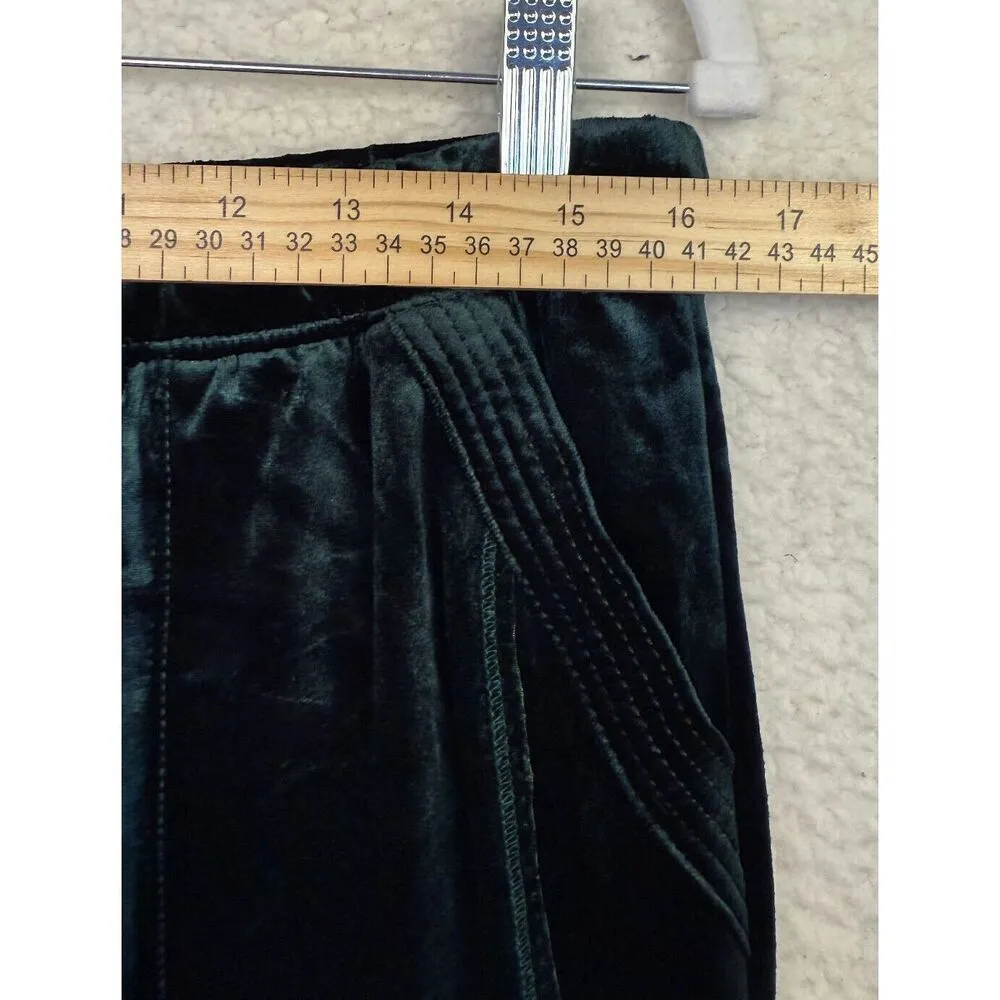 Anthropologie Saturday Sunday Olive Green Velvet Velour Casual Jogger Pants M‎ - Image 3