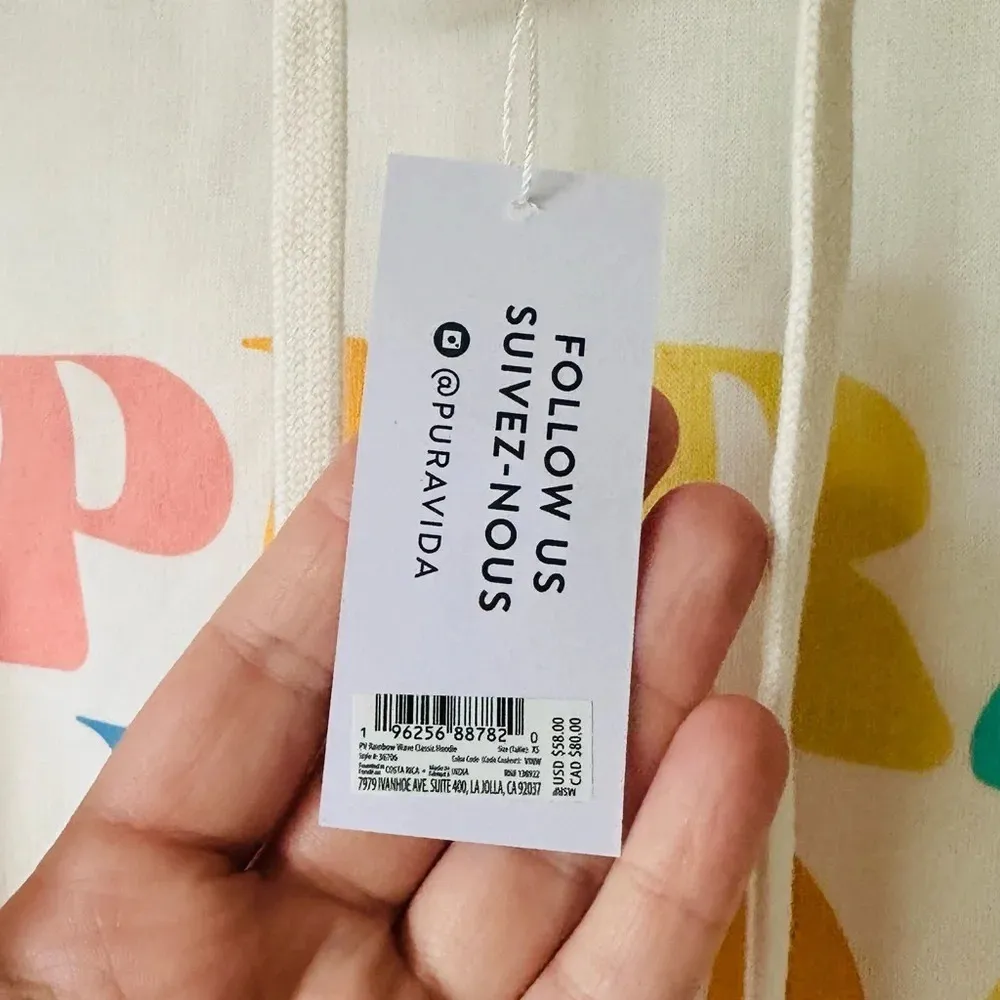 Pura Vida Hoodie Sweatshirt Beachy Coastal Size XS NWT - Image 10