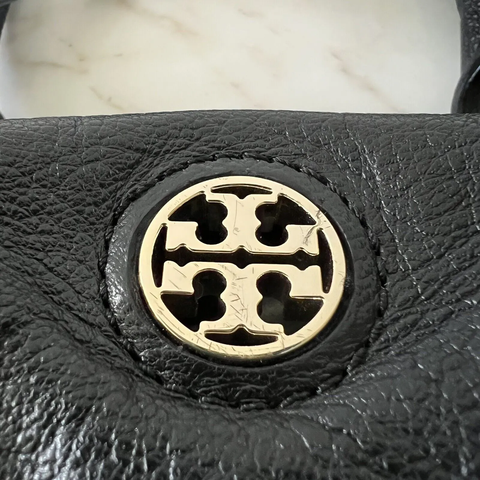 TORY BURCH Brody Black Leather Small Satchel Duffel Crossbody Bag - Image 3