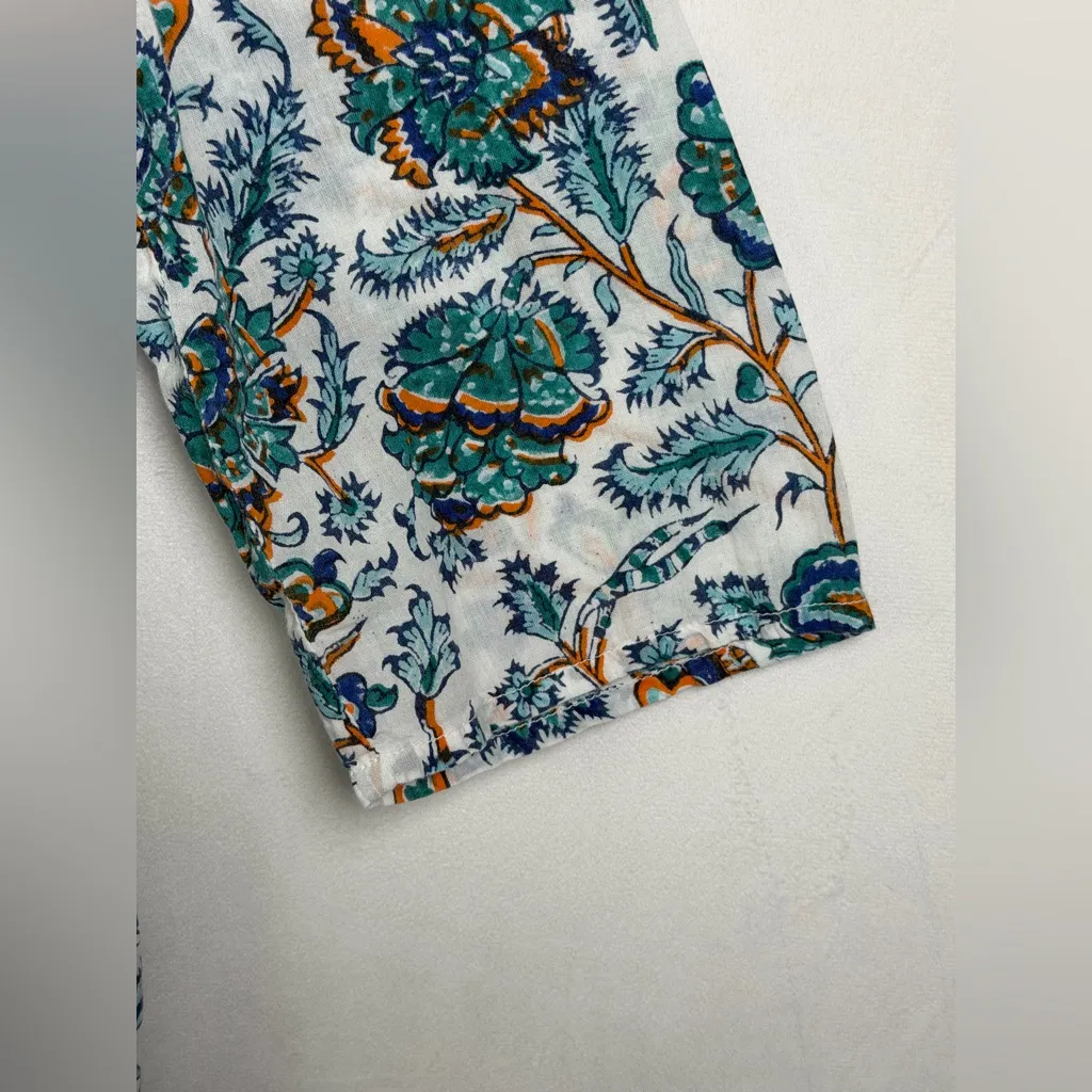 Roberta Roller Rabbit Women Floral Tunic Top Dress Boho Resort Cotton Dress Sz S - Image 6