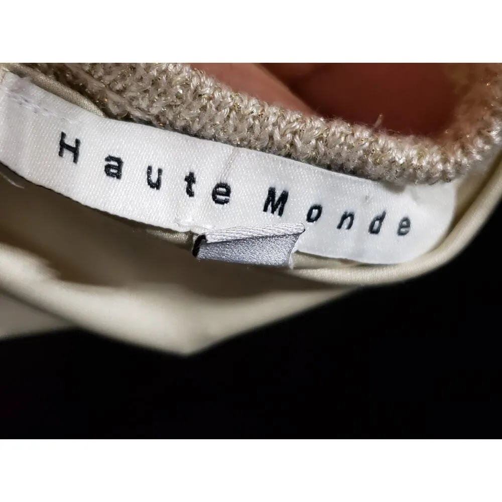 Sweater Dress Womens Small Beige Lined Crochet Sleeveless Wide Strap - Image 3