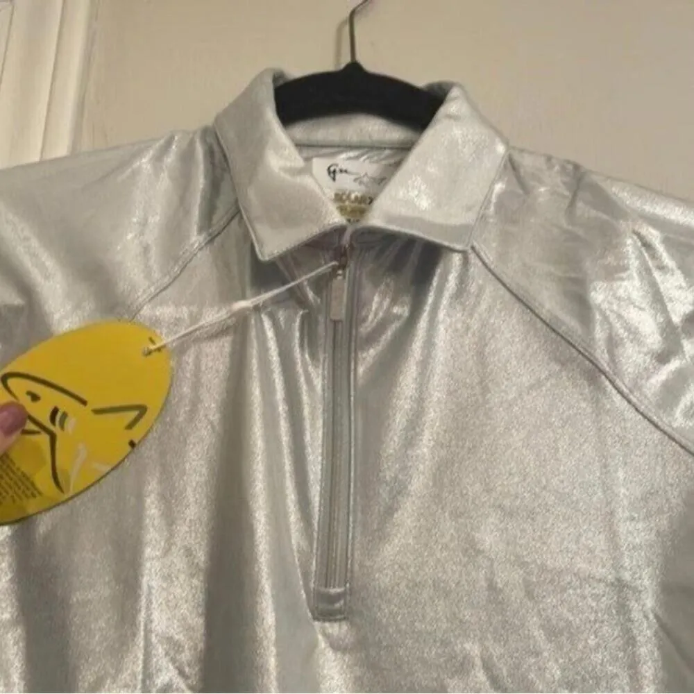 Greg Norman silver metallic solar XP extreme sun protection long sleeve jacket - Image 2