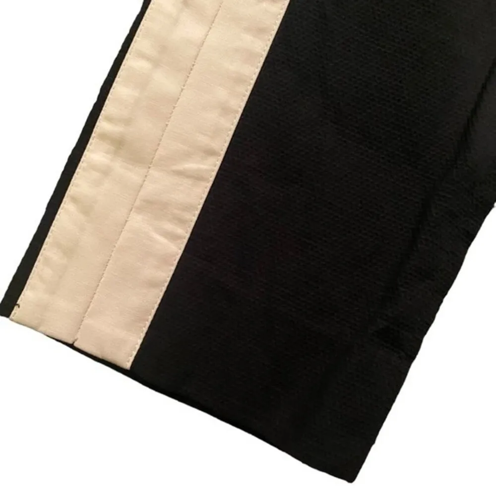 Derek Lam Women's Size M Tuxedo Stripe Trouser Pants Black Cream Office Career‎ - Image 8