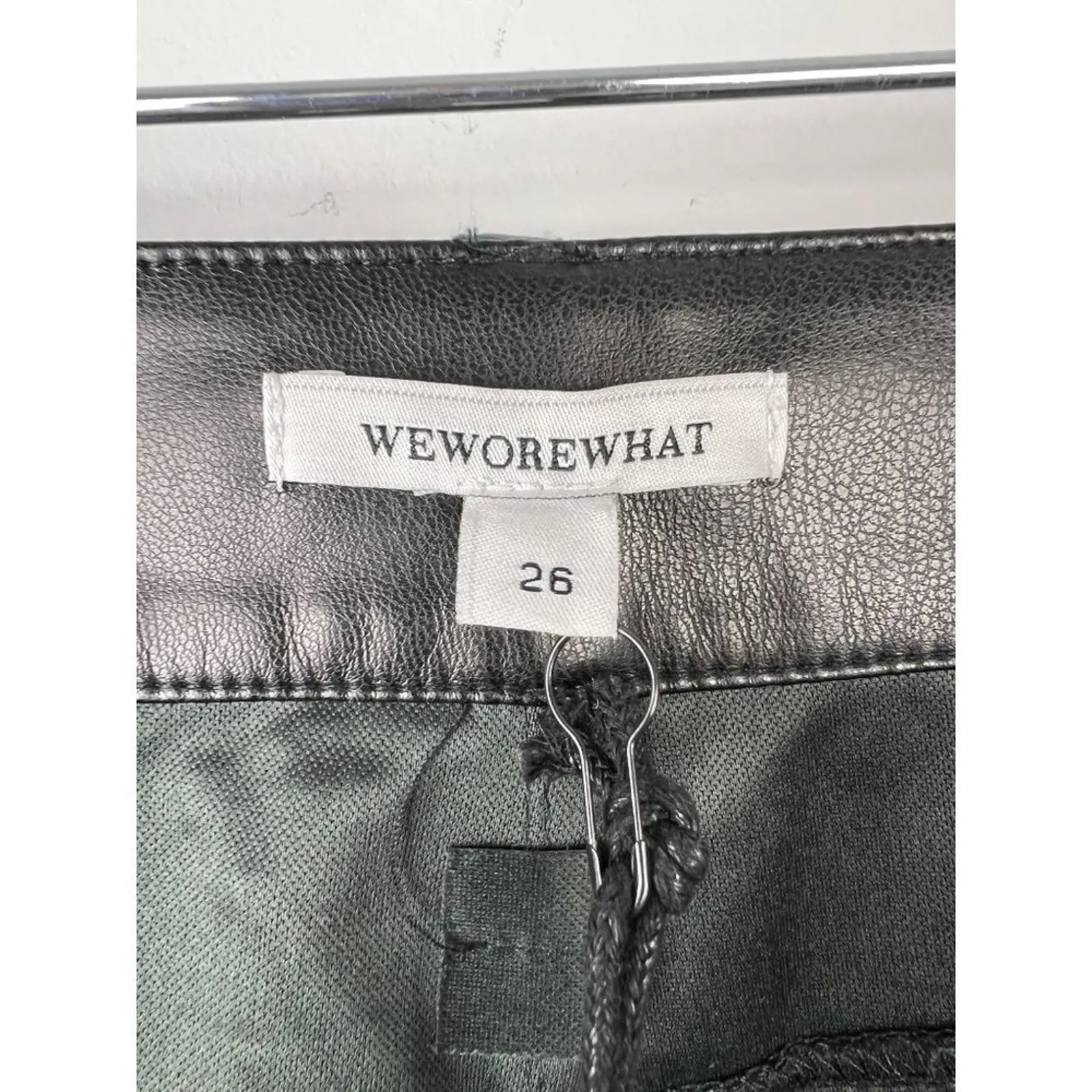 WeWoreWhat Stiletto Vegan Leather Zip Pant 26 Punk Emo Goth Grunge - Image 4