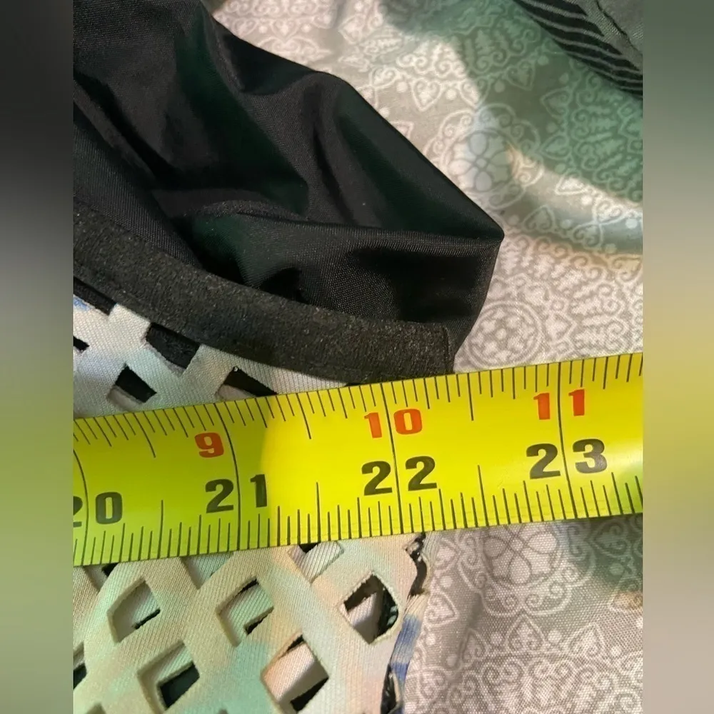 ALFANI laser-cut lattice neoprene sleeveless BLOUSE  zipper Sz Xl Tank top Shirt - Image 7