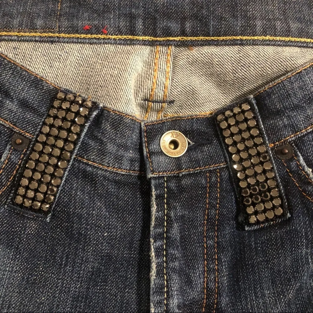 2X Denim Laboratory boot cut bling cuffed Jeans size 2 - Image 3