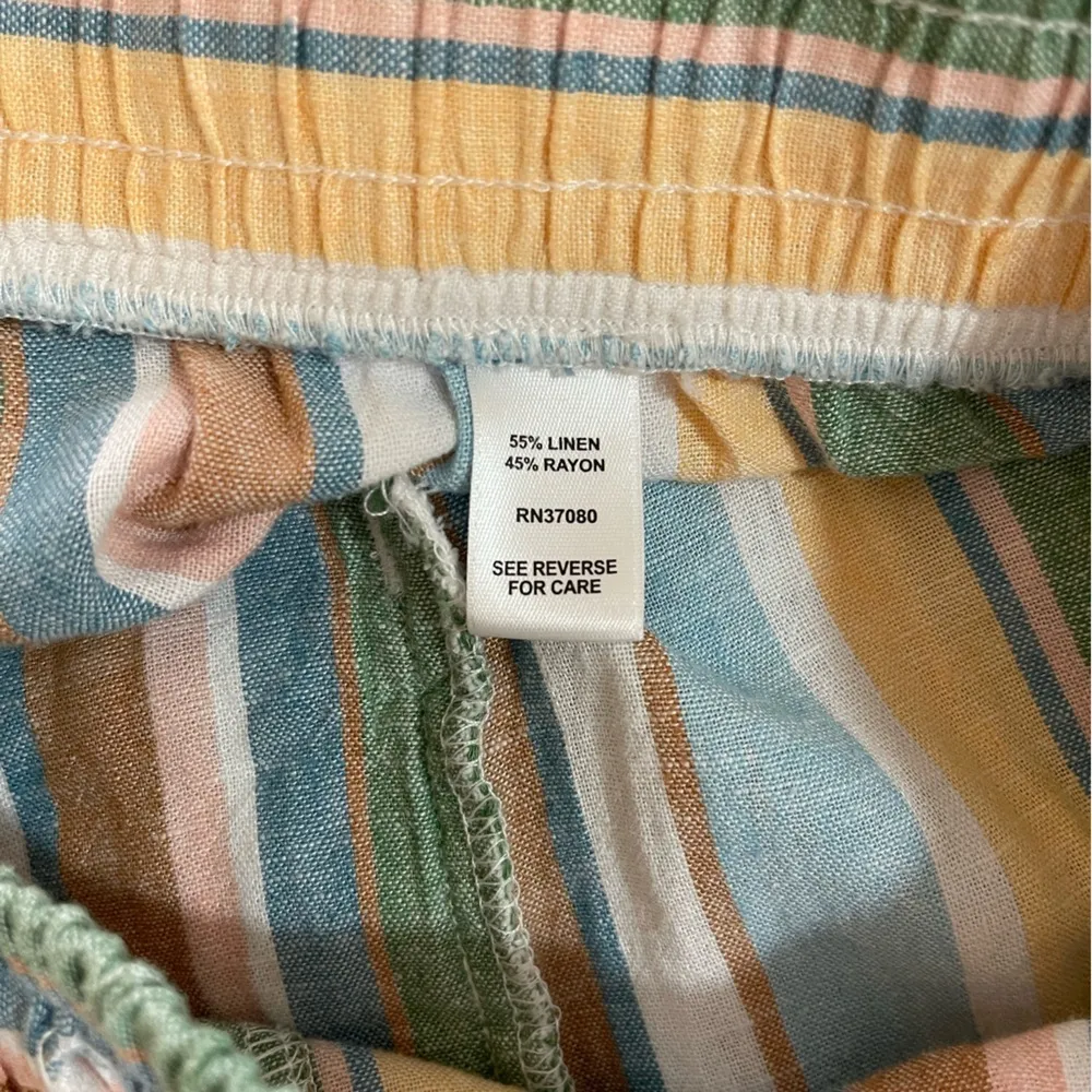 NWT! Women’s Cato BOHO linen blend wide leg earth colored striped pants 18/20W - Image 4