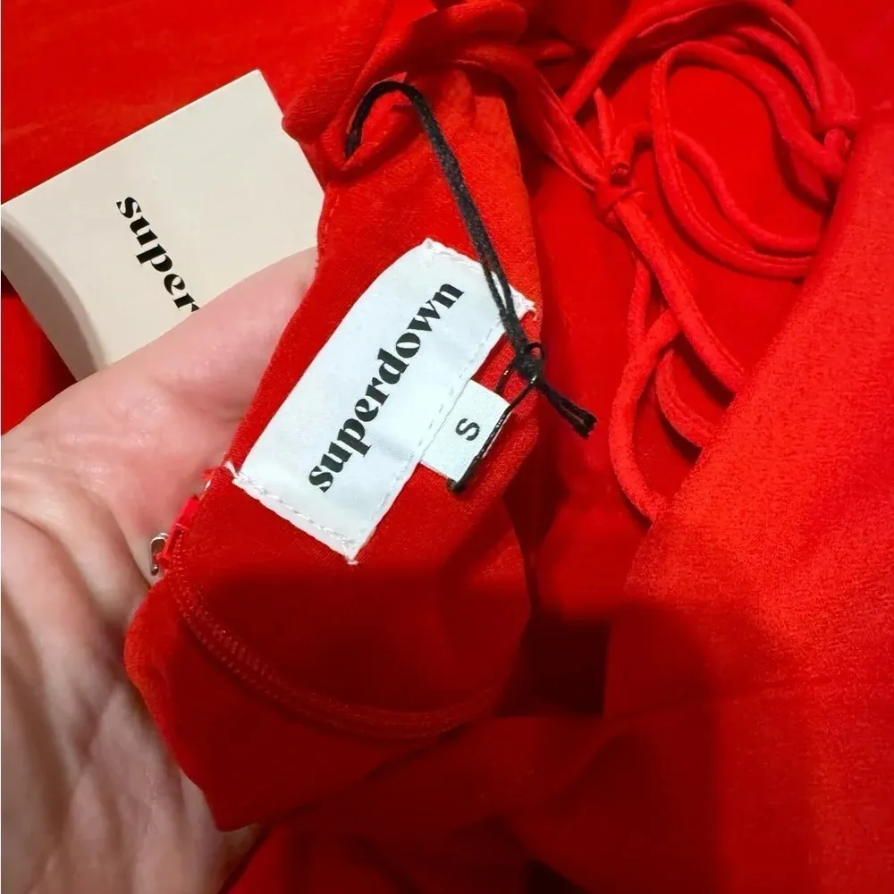 Revolve superdown red mini dress. - Image 3