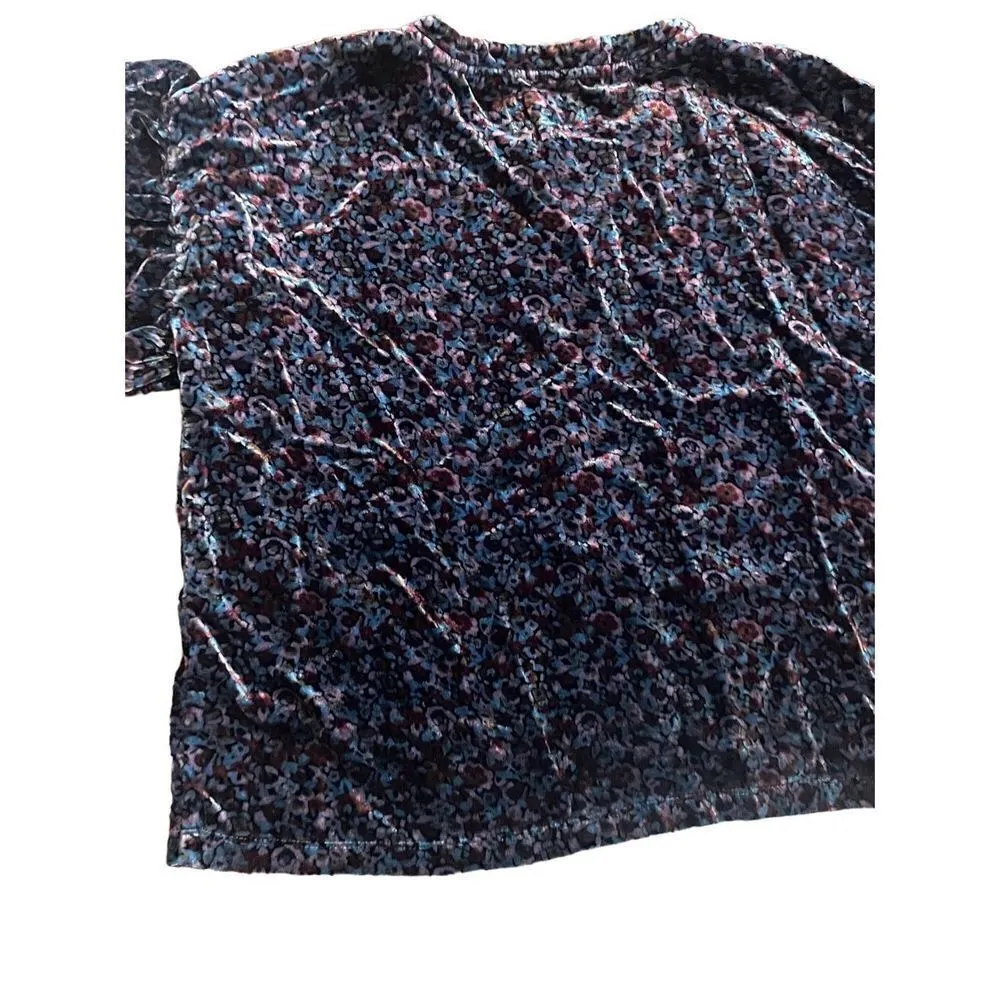 Current/Elliott The Janie Top in Floral Velvet sz 0 - Image 13