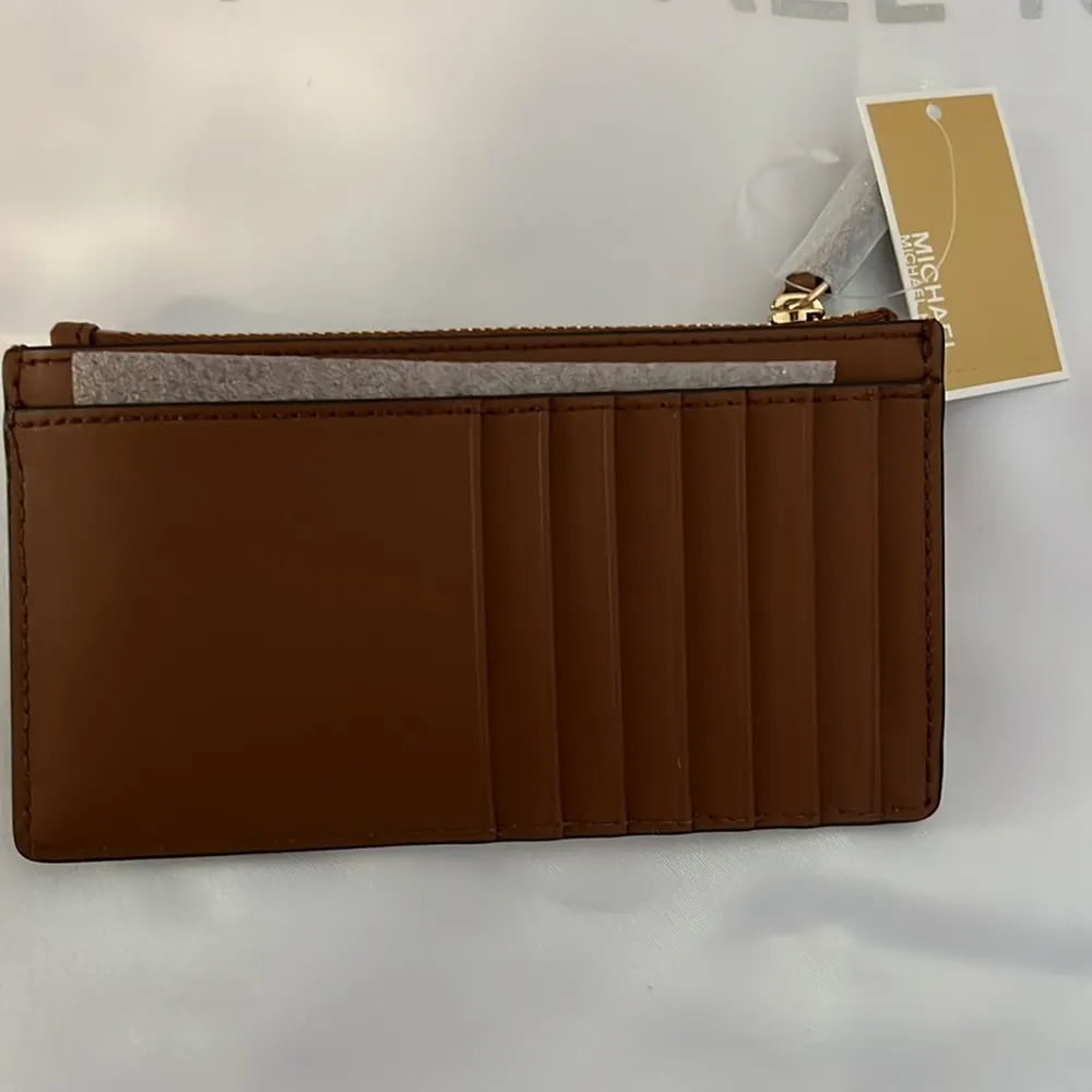 Jet set card case MK logo brown with pink, red & brown logo NWT - Image 5