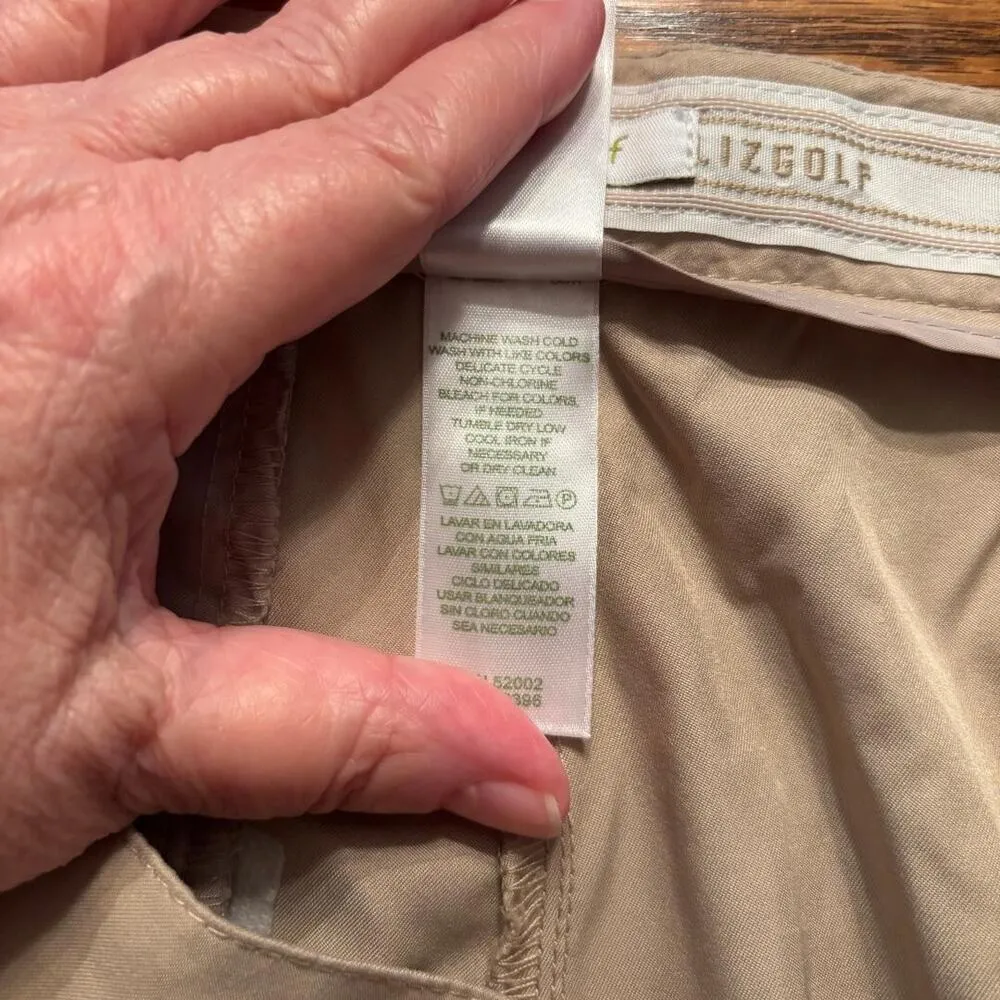 Liz Golf Khaki Shorts Women Size 14 Preppy Chic Activewear Casual - Image 8
