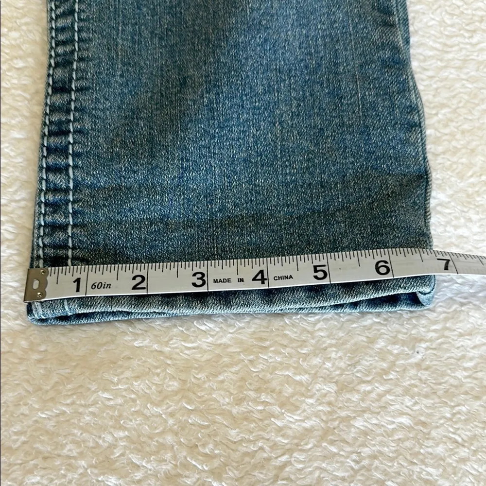 Love Notes Blue Women's Bling Capri Jeans Size 7/8 - Image 10
