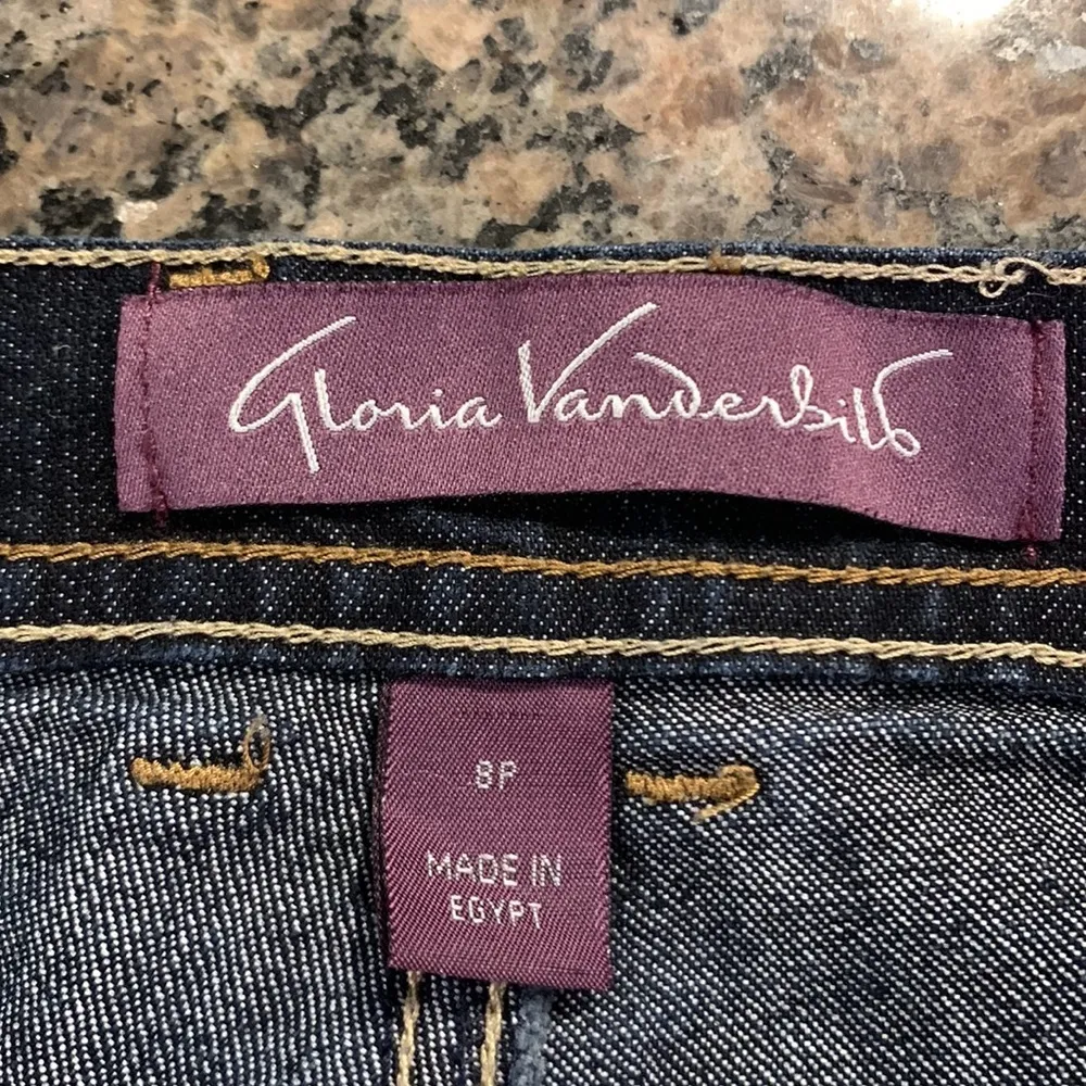 Women's VTG Vintage Gloria Vanderbilt Dark Denim Amanda Jeans Size 8P EUC #0760 - Image 6