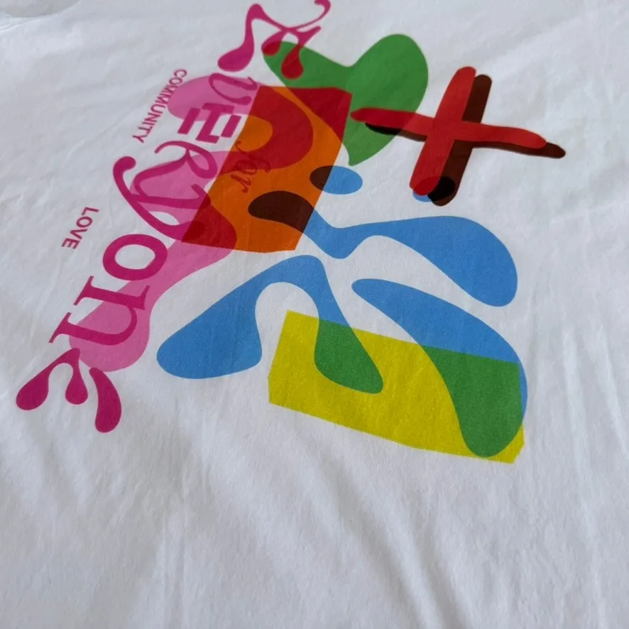 Lululemon All Yours T-Shirt Pride Graphic White Cotton T-Shirt Plus Size 12 LGBT - Image 4