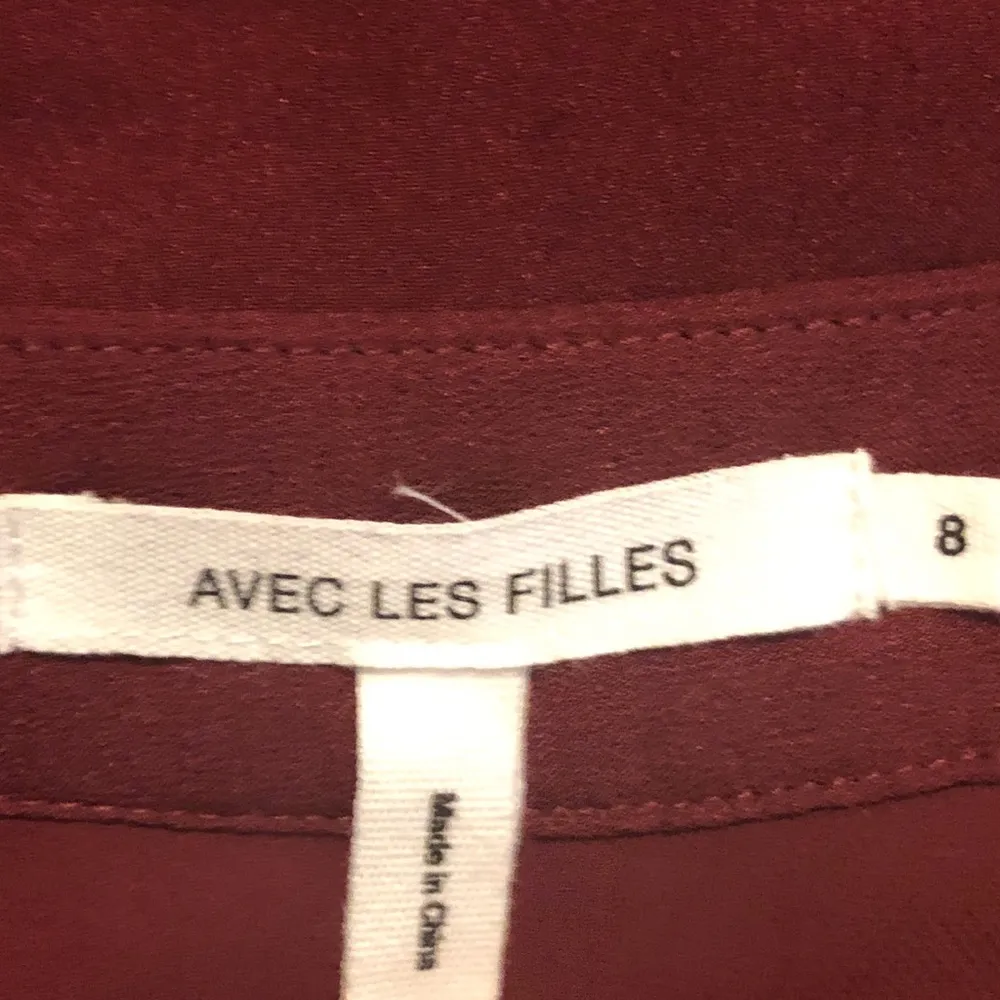 Avec Les Filles Snap Down Skirt Burgundy Size 8 - Image 5