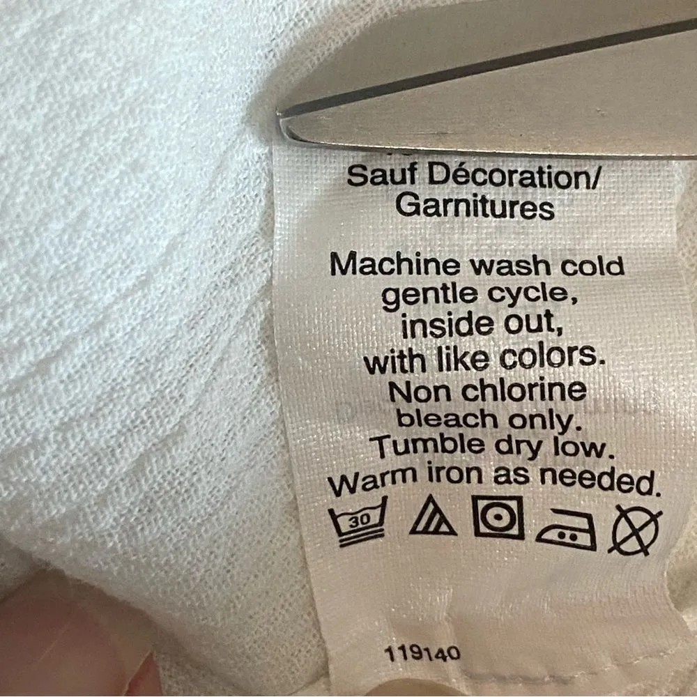 J.Crew 100% Cotton Crepe Fringe  Swimsuit cover-up size Medium - Image 10