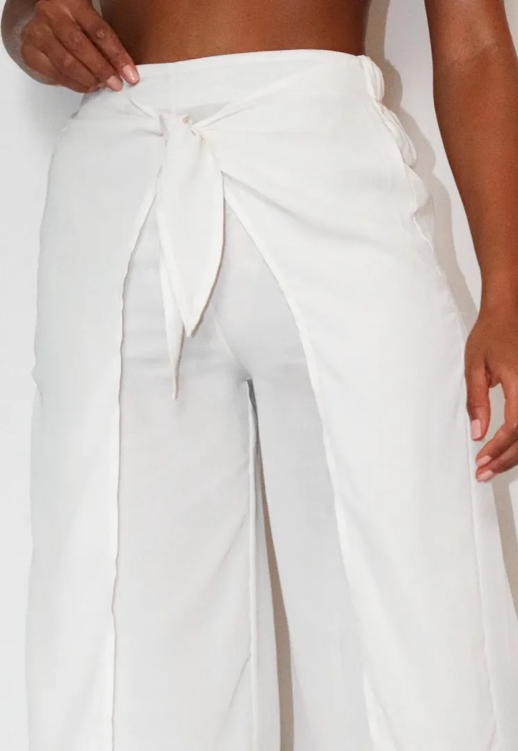 Missguided Cream Beach Pants - Image 3