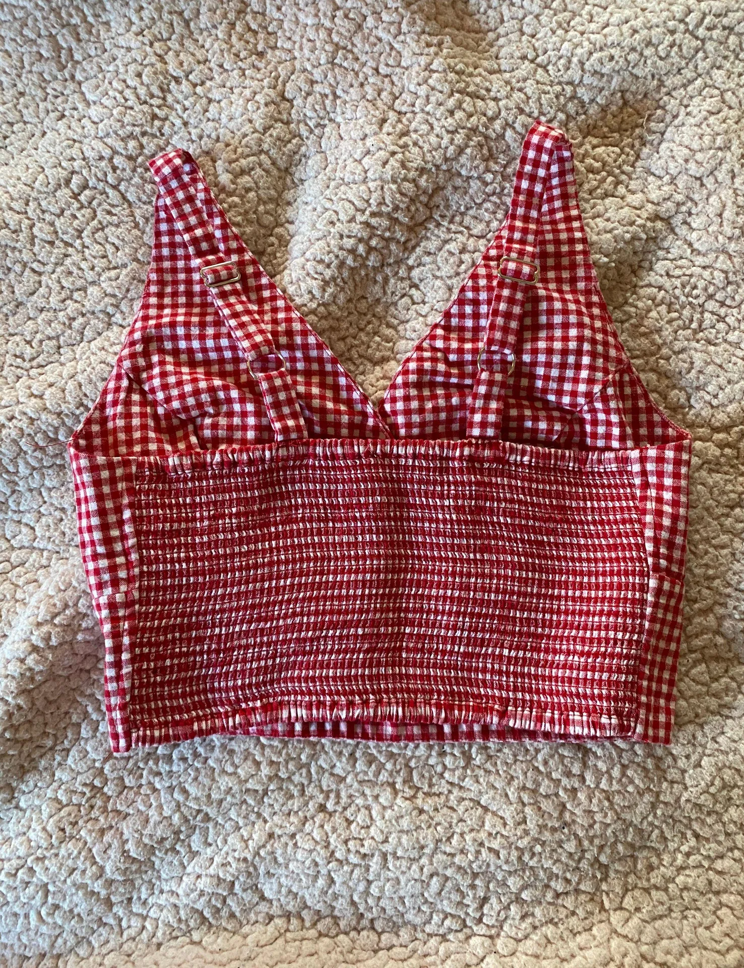 John Galt Red Gingham Top - Image 2