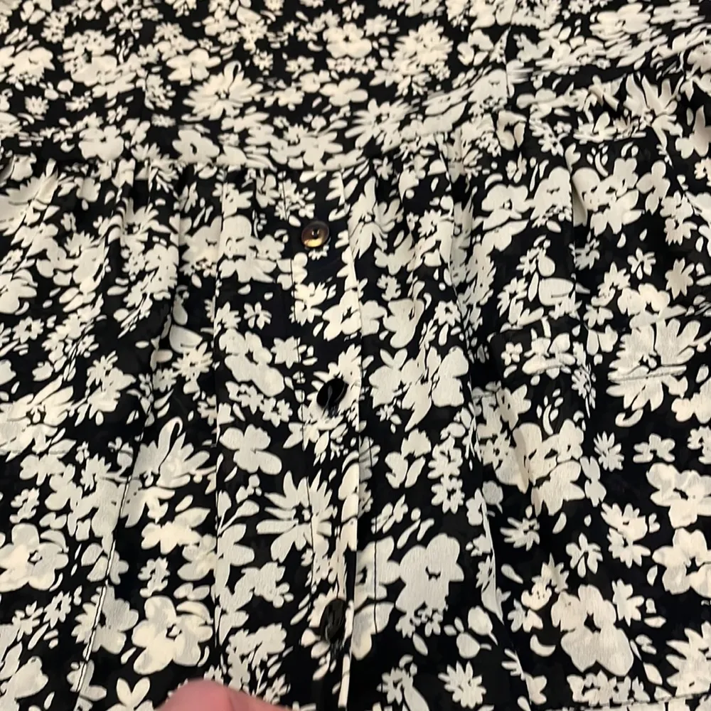 Daniel Ho Black & Cream Floral Print Midi Tie Back Sleeveless Round Neck Dress S Multiple - Image 6