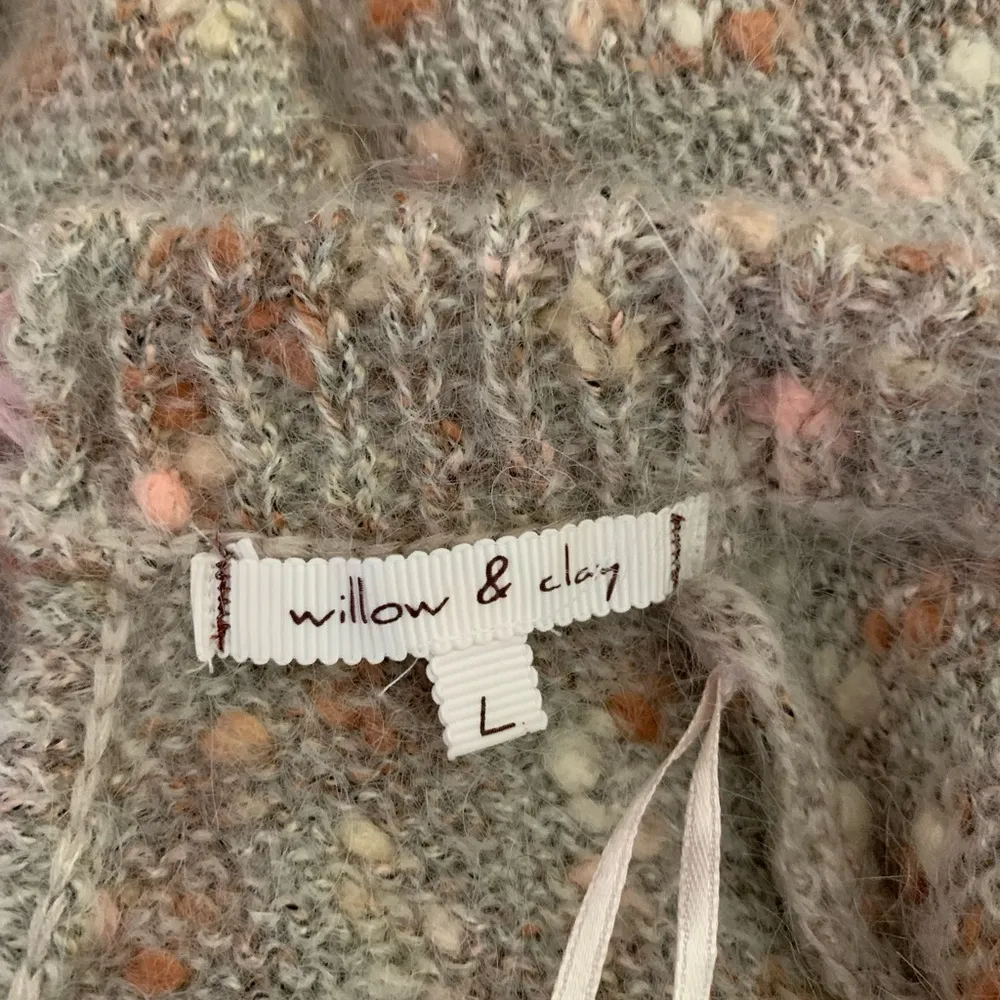 Willow & Clay Pullover Boucle Knit Bow Sweater Size Large - Image 4