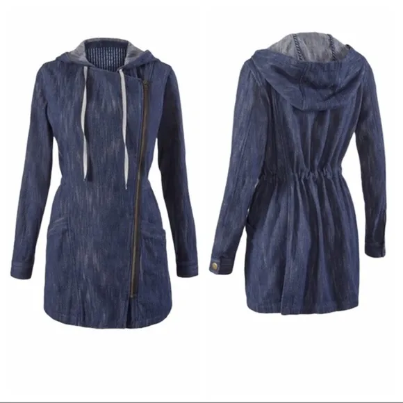 Cabi Indigo Adventure Anorak Denim Jacket Blue Small - Image 2
